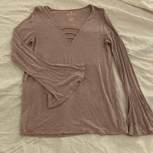 AE Soft & Sexy Striped Flare Long Sleeve